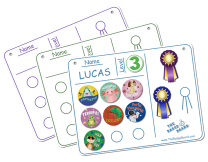 3pk Badge Board Kit (Blue, Green, and Lavender)