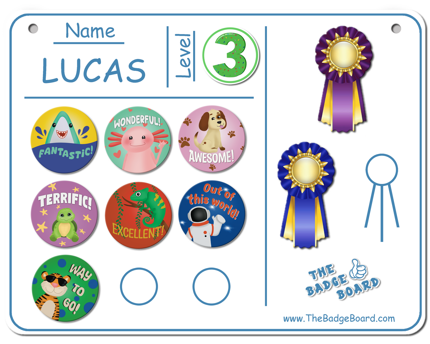 3pk Badge Board Kit (Blue, Green, and Lavender)